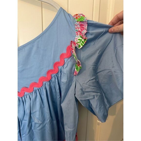 NWT Alden Adair Chandler Roller Skate Mini Ruffle Smocked Dress Women’s Medium - Picture 12 of 12